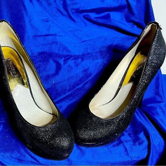 Michael Kors - Platform Heels- Black Sparkles - Picture 2 of 8